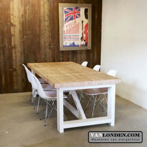 Eettafel Michael van oude bowlingbaan (Steigerhouten eettafels online bestellen)