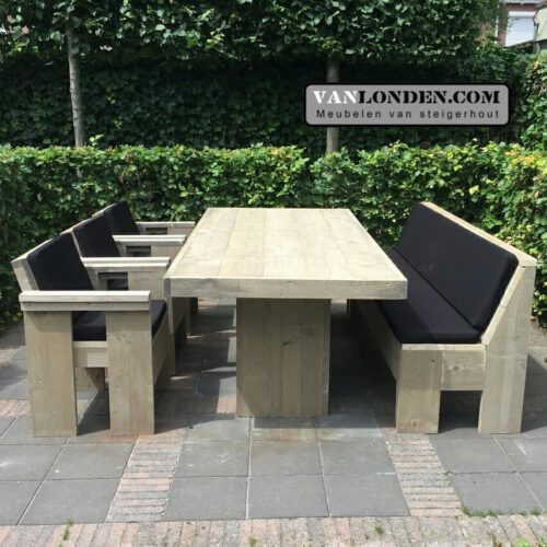Steigerhouten eettafel Oswald (Steigerhouten eettafels online bestellen)