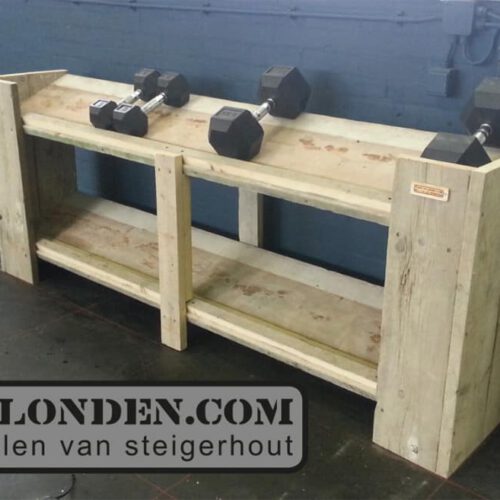 Steigerhouten halter rek Jeffrey (Diverse steigerhouten kasten bestellen)