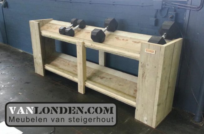 Steigerhouten halter rek Jeffrey (Diverse steigerhouten kasten bestellen)