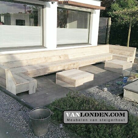 Steigerhouten hoekbank Bruce (Steigerhouten loungebanken)