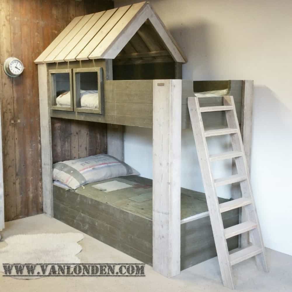 Steigerhouten hoogslaper Finn