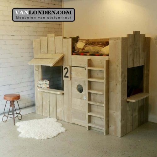 Steigerhouten hoogslaper Thijmen (Stapelbedden)