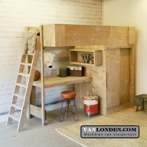 Steigerhouten hoogslaper Youri (Sale)