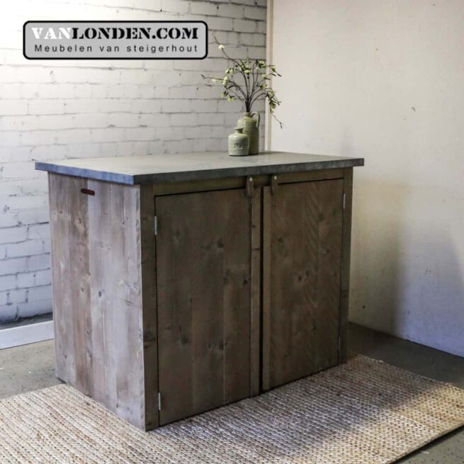 Steigerhouten keukenbar Alberto (Bartafels)