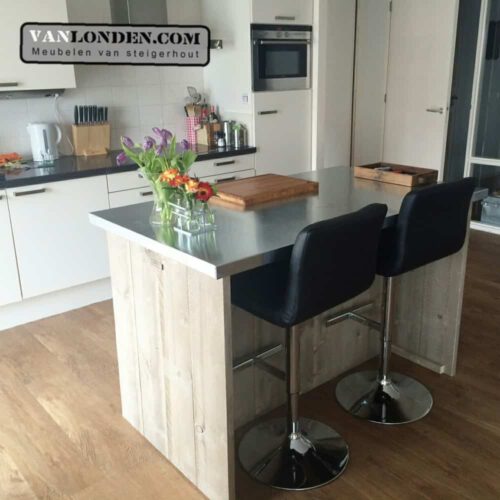 Steigerhouten keukenbar Nino (Bartafels)