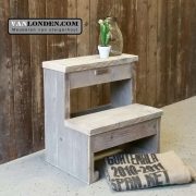 Steigerhouten keukentrapje Jos (Steigerhouten accessoires online bestellen)