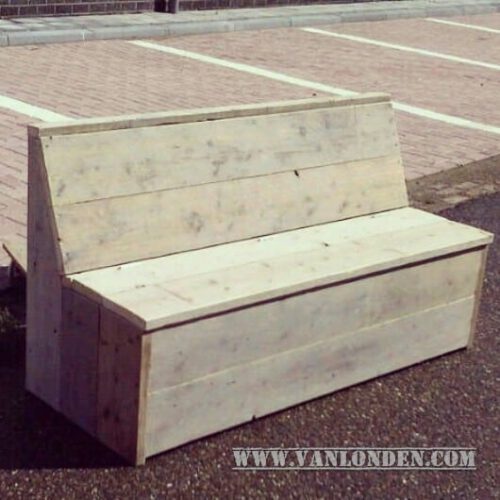 Steigerhouten klepbank Jet (Actieve steigerhouten zitbanken bestellen)