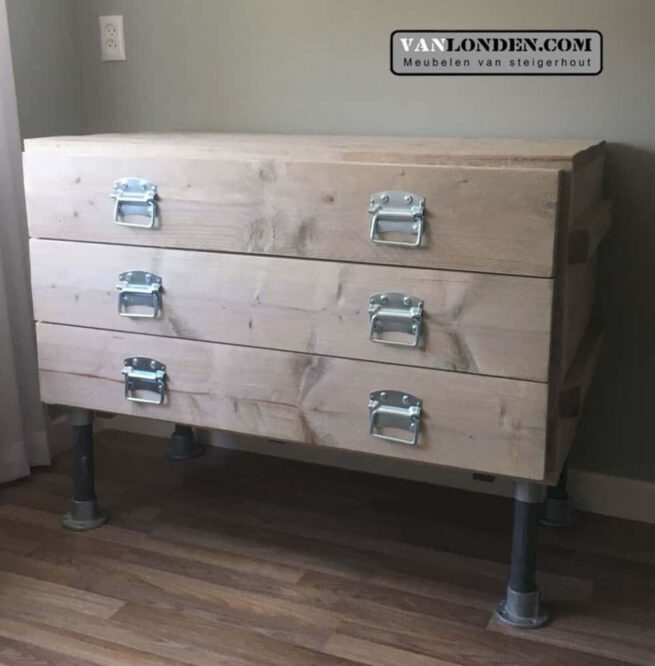 Steigerhouten commode Cato (Diverse steigerhouten kasten bestellen)