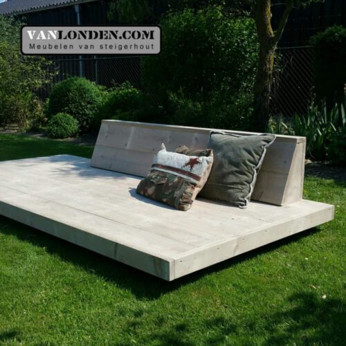 Steigerhouten loungebed Marc (Steigerhouten loungebanken)
