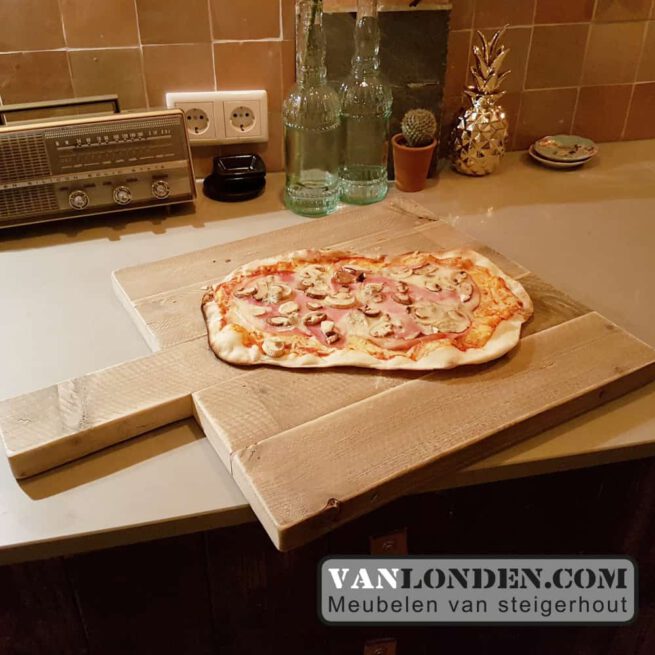 Steigerhouten pizza serveerplank (Steigerhouten accessoires online bestellen)