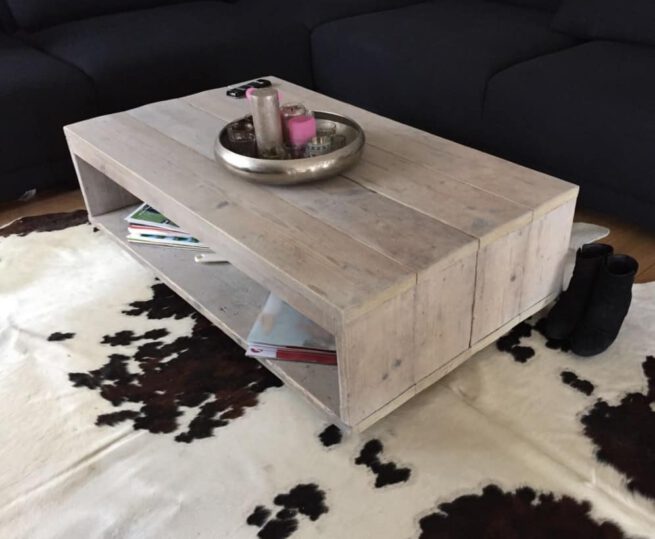 Steigerhouten salontafel Puck (Steigerhouten salontafels online bestellen)