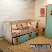 Steigerhouten slaapbank Simone (Steigerhouten kinderbedden)