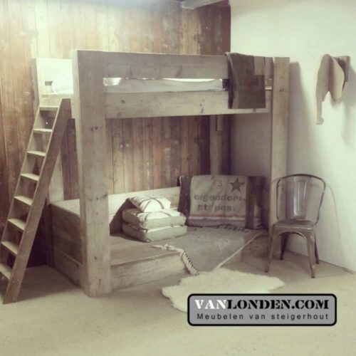 Steigerhouten stapelbed Sepp (Stapelbedden)