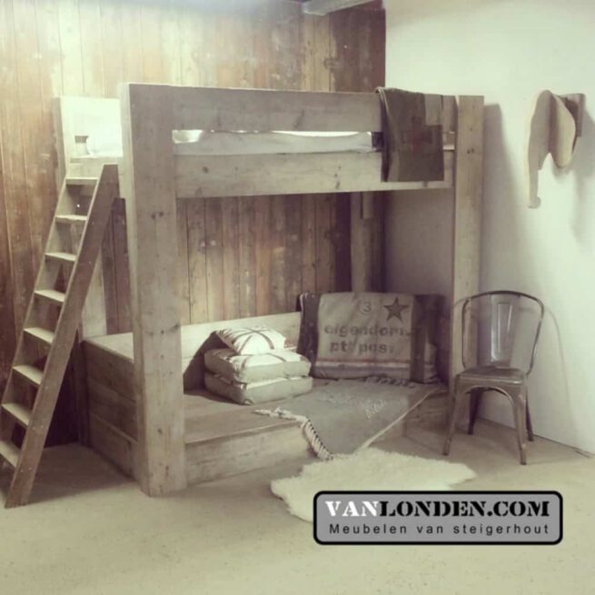 Steigerhouten stapelbed Sepp (Stapelbedden)