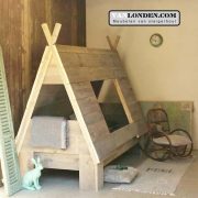 Steigerhouten tentbed Hiawatha (Steigerhouten huisjesbedden)
