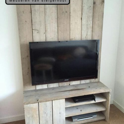 Steigerhouten tv-meubel Mathijs (Steigerhouten TV-meubels op maat)