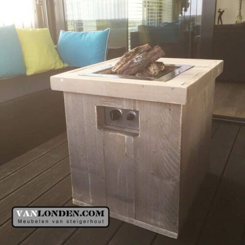Steigerhouten vuurtafel Vicky (Kachels en Buitenhaarden)