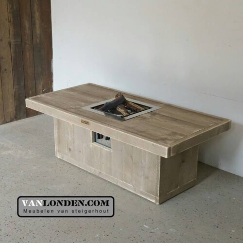 Steigerhouten vuurtafel Vincent (Kachels en Buitenhaarden)