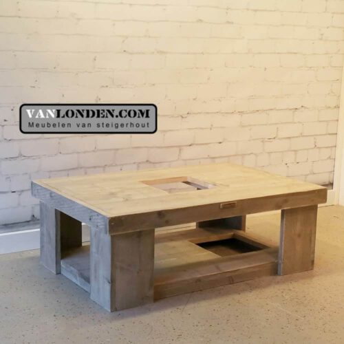 Steigerhouten vuurtafel Violette (Kachels en Buitenhaarden)