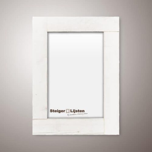 steigerlijst white wash smal (Steigerhouten smalle fotolijst bestellen)