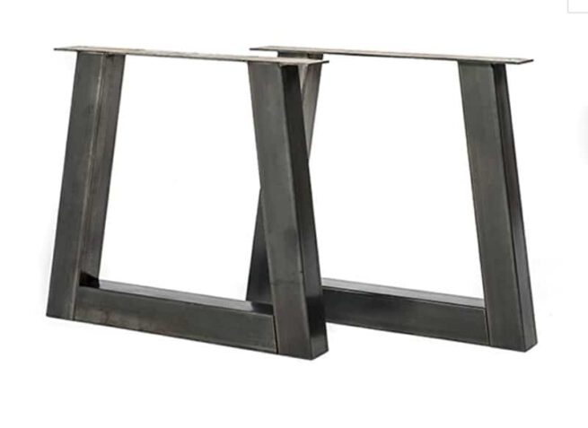 Tafel onderstel stalen "trapezium" Noa (Steigerhouten eettafels online bestellen)