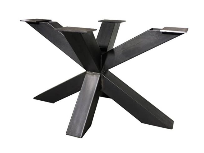 Tafel onderstel stalen dubbele X Carsten (Steigerhouten eettafels online bestellen)