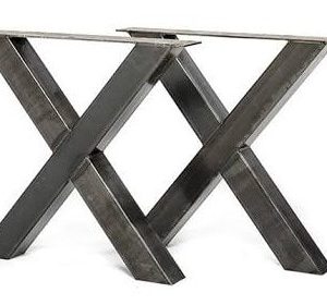Tafel onderstel stalen kruis X Marlon (Steigerhouten eettafels online bestellen)