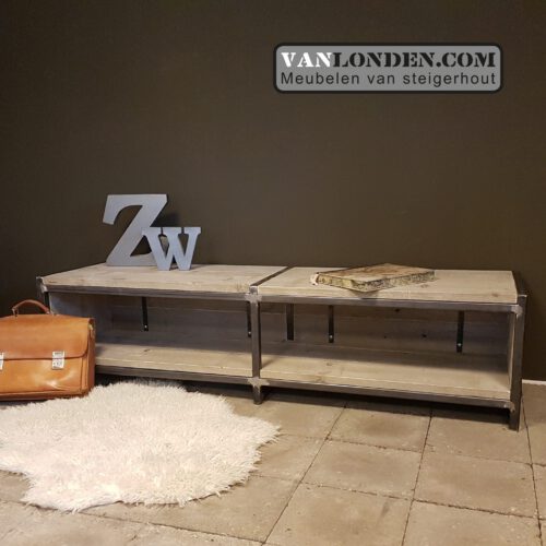 Steigerhouten tv-meubel Merel (Steigerhouten TV-meubels op maat)