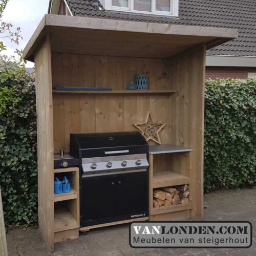 Steigerhouten buitenkeuken Dylano (Steigerhouten buitenkeukens op maat gemaakt)