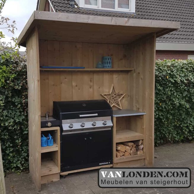 Steigerhouten buitenkeuken Dylano (Steigerhouten buitenkeukens op maat gemaakt)
