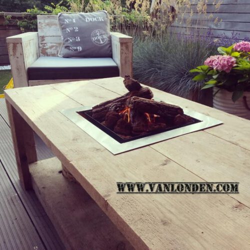 Steigerhouten vuurtafel Victor (Kachels en Buitenhaarden)