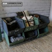 Vintage stalen stapelbakken Mitchel (Opbergmeubels)