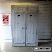 Steigerhouten kledingkast Iris met hartjes (Steigerhouten kledingkasten online bestellen)